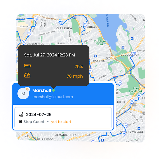 Live Tracking in Zeo Route Planner