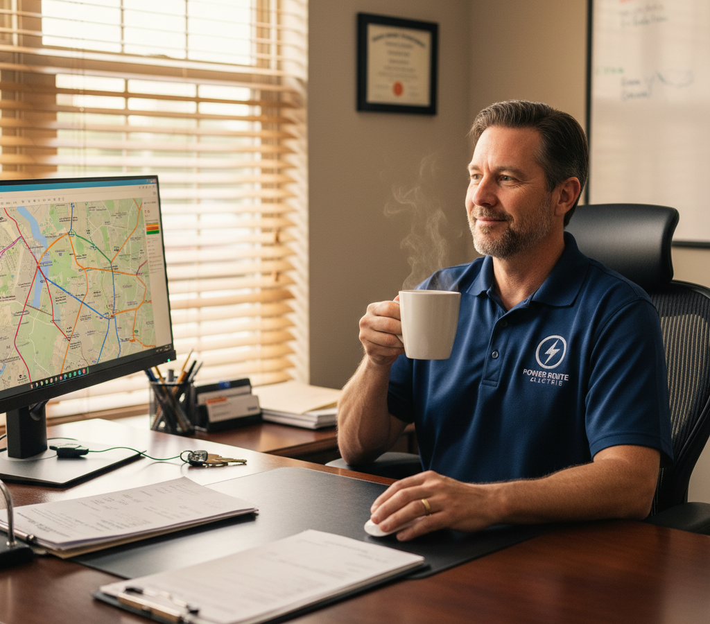 2025 12 11 How To Reduce Electrician Travel Time Featured, Zeo Route Planner