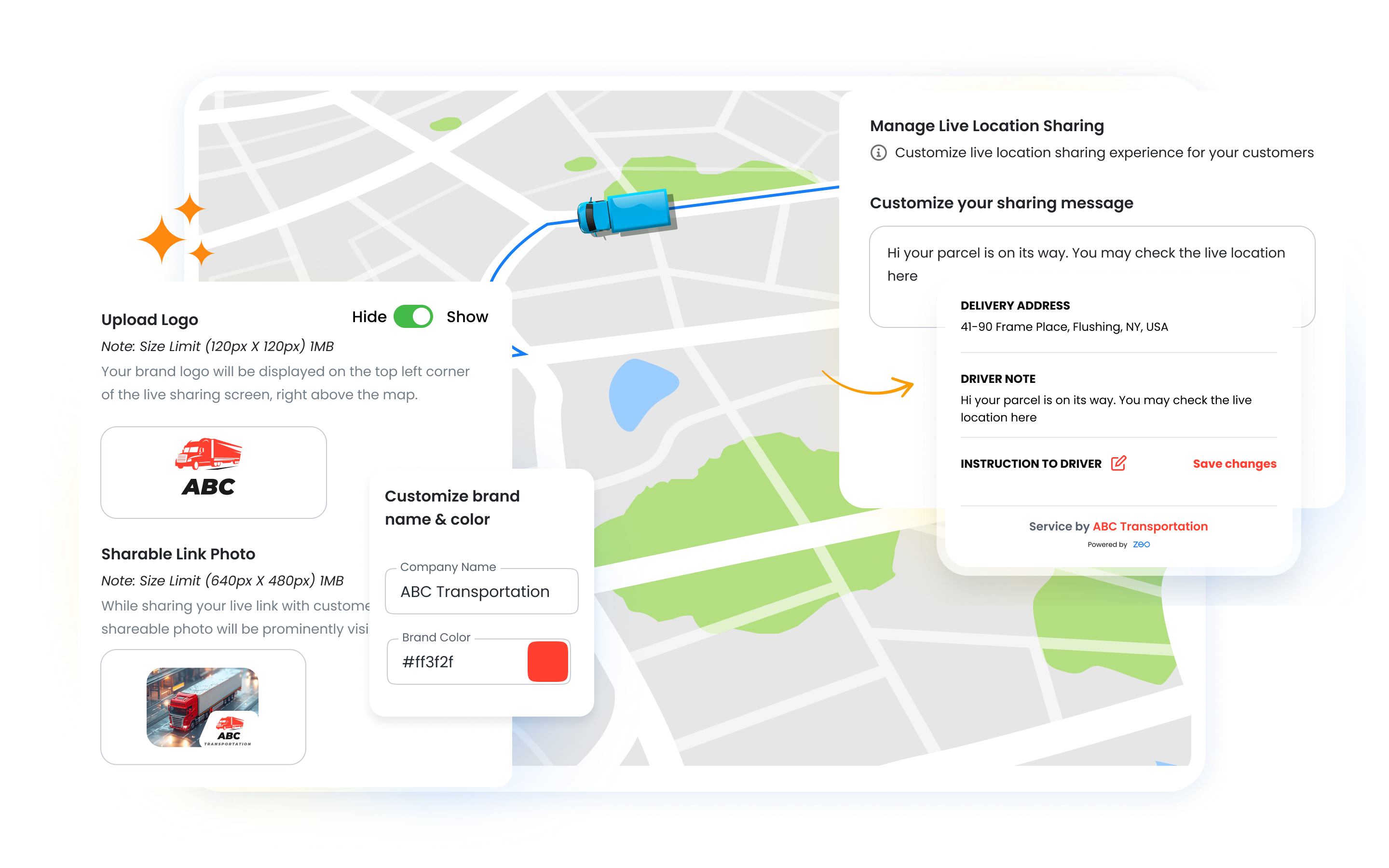 Branding & Customization, Zeo Route Planner