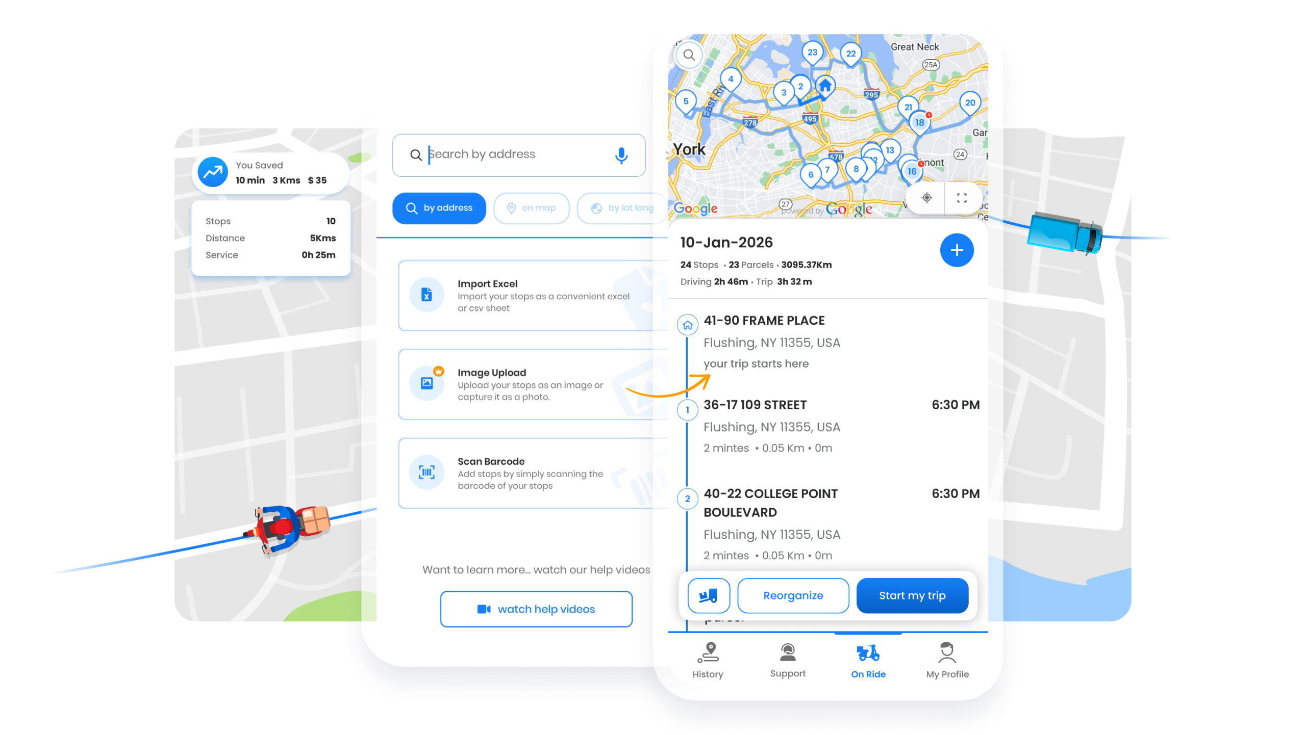 Mobile Driver App, Zeo Route Planner